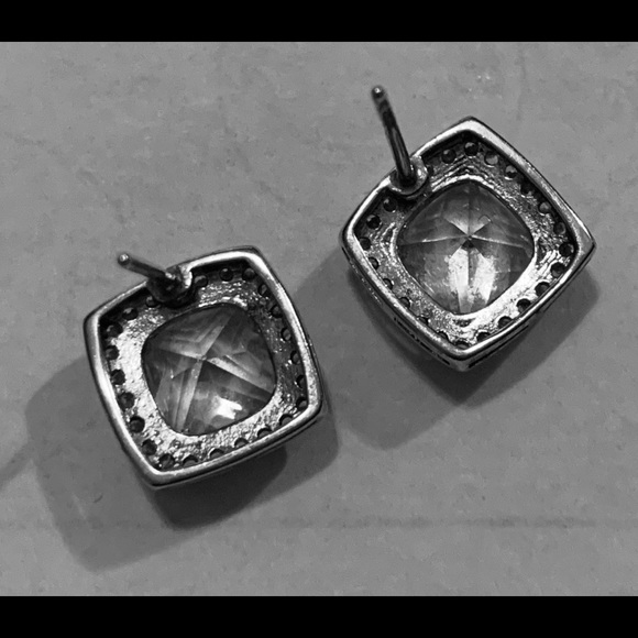 Diamond Stud Earrings with Diamond Halo - Picture 3 of 5